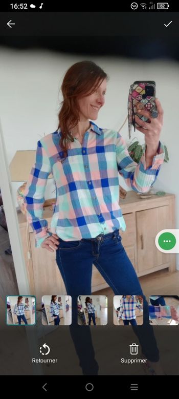 Chemise à carreaux 40 pastel H&M L.O.G.G p