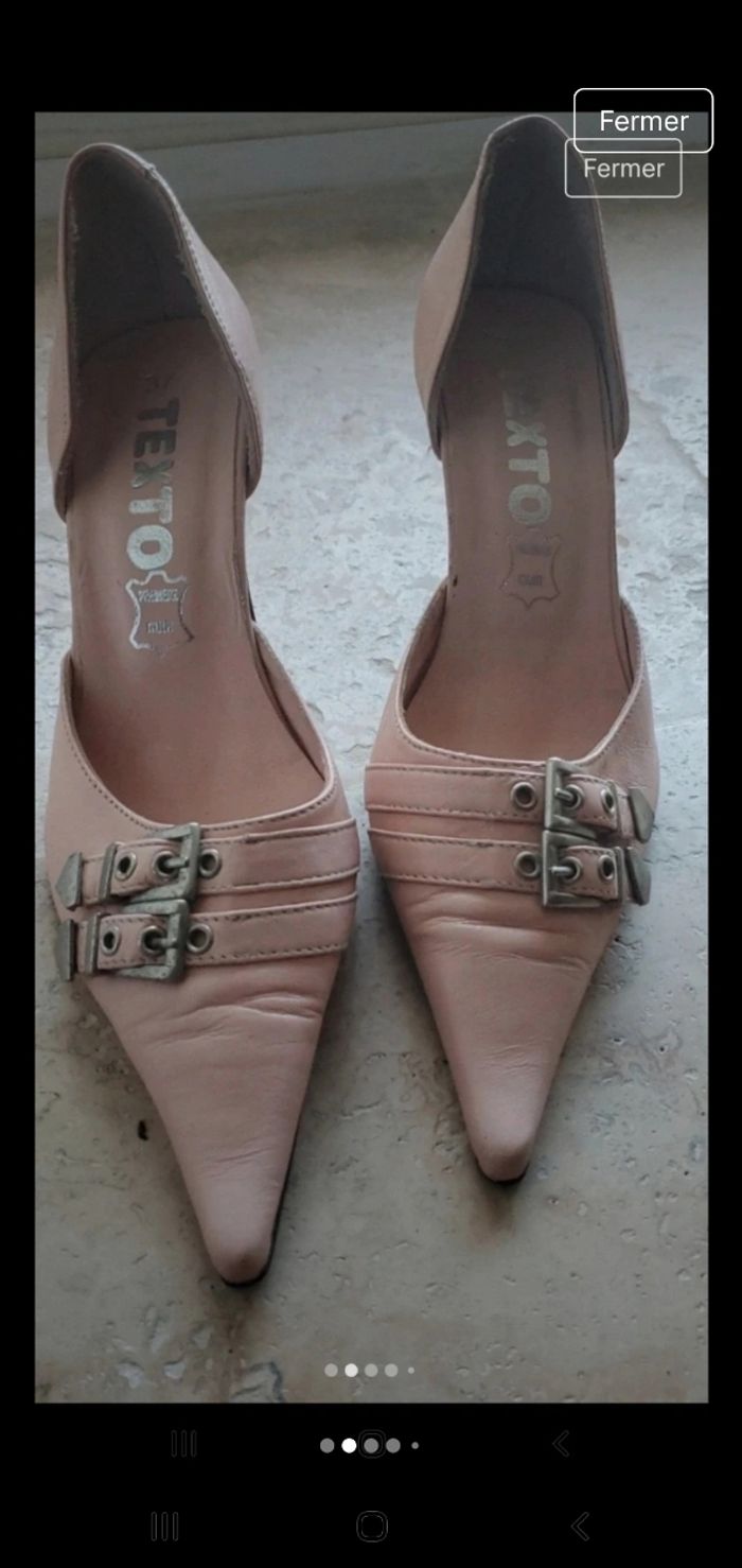 Escarpin en cuir