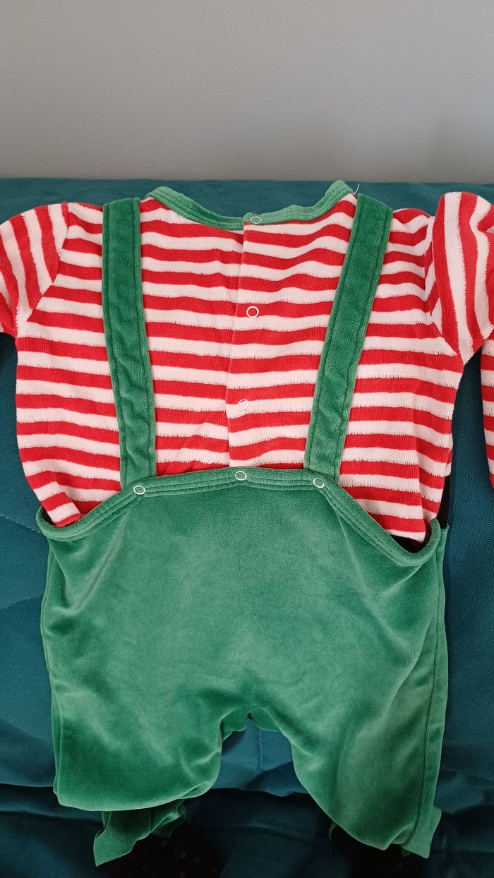 Pyjamas lutin de Noël  12 18 mois avec bonnet - photo numéro 5