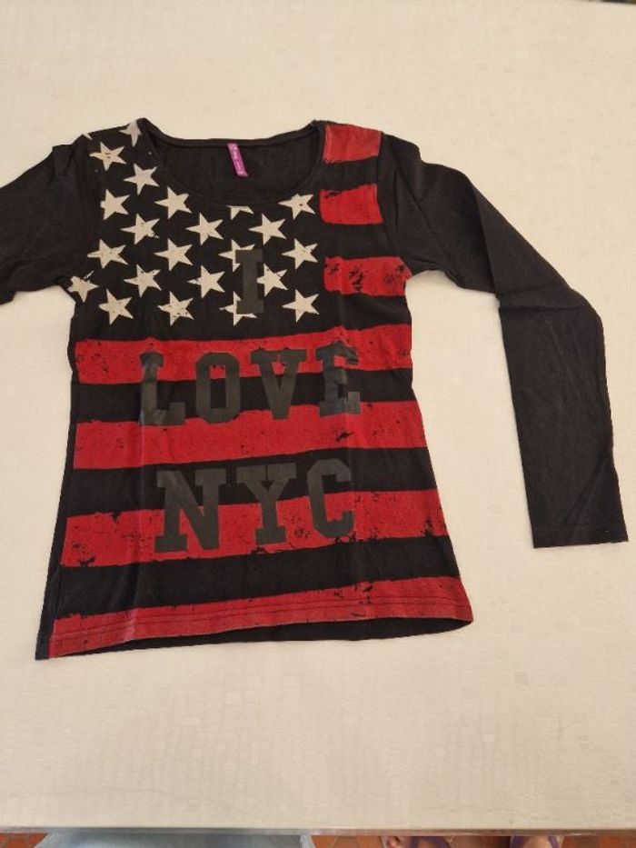 Tee shirt manche longue taille 14 ans