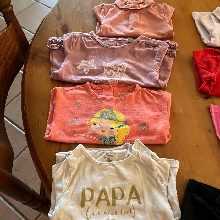 tee-shirts fille 6 mois et 1 body - photo numéro 2