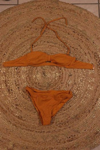 Maillot de bain jaune pailleté Etam