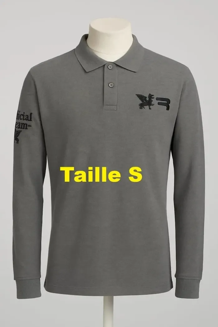 Polo manche longue gris RG 512 Taille S