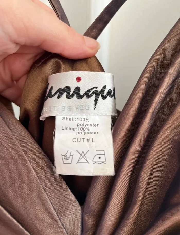 Robe marron glacé marque Unique T40 - photo numéro 3