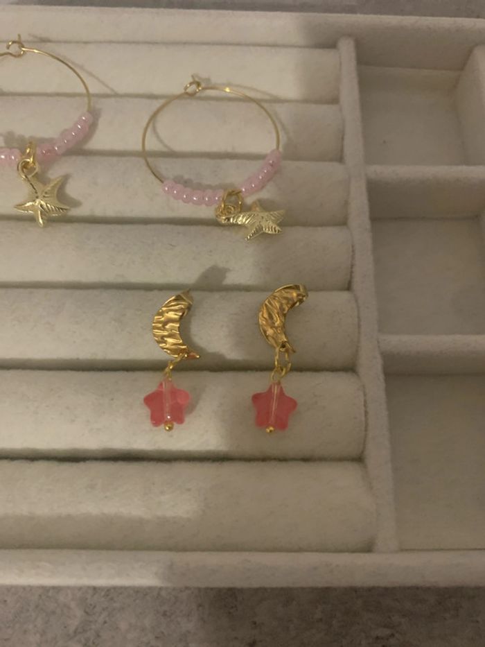 lot deux paires de boucles d'oreilles - photo numéro 2