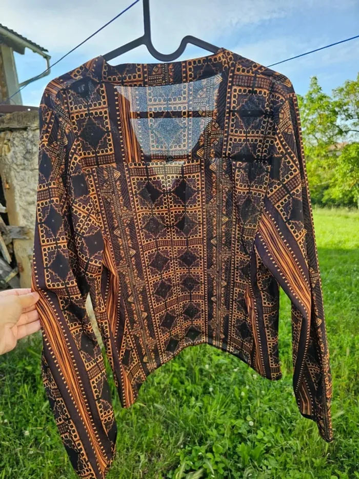 Blouse/chemisier  femme t 40 marron - photo numéro 8