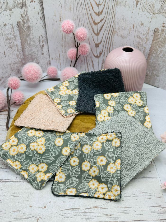 Lingette bébé lot de 7 lavable et réutilisable en éponge coton lot de 8