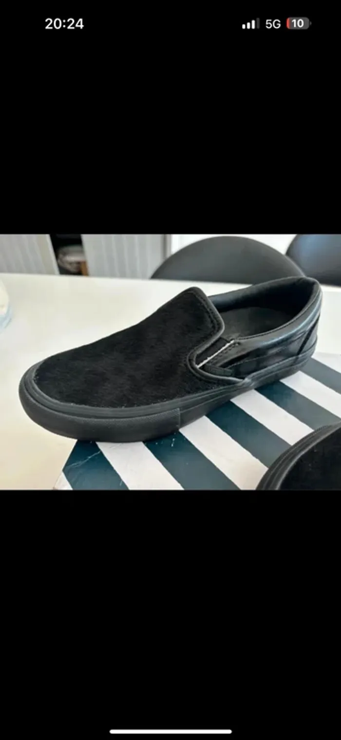 Vans Slip-On Engineered Garments Cheveux de vache dépareillés noir taille 38 - photo numéro 5