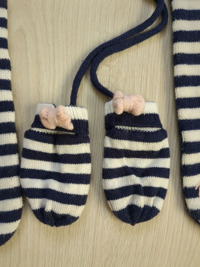 Ensemble bonnet moufles DPAM 6-12 mois - photo numéro 4