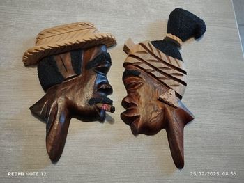 Visages homme et femme