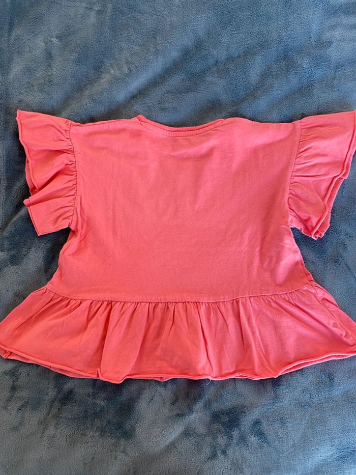 T shirt corail péplum zippy 6/7 ans - photo numéro 3