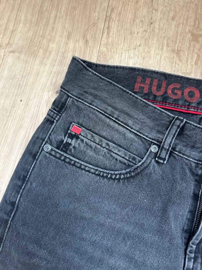 Jeans gris foncé Hugo loose tapered fit cropped W29 L32 - photo numéro 2