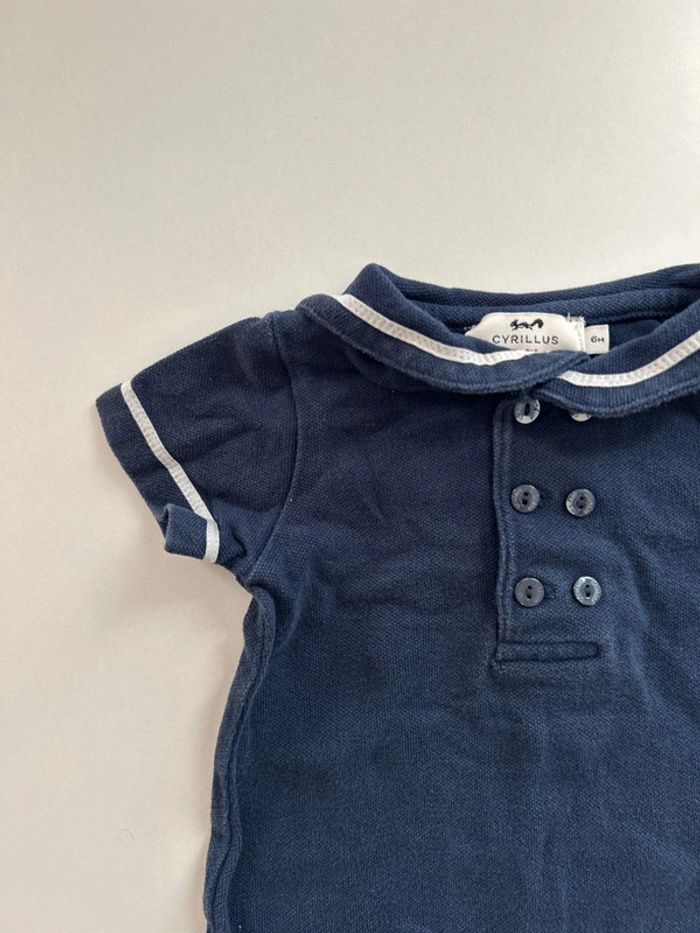 Joli ensemble grenouillère salopette combi short Cyrillus 6 mois - photo numéro 3