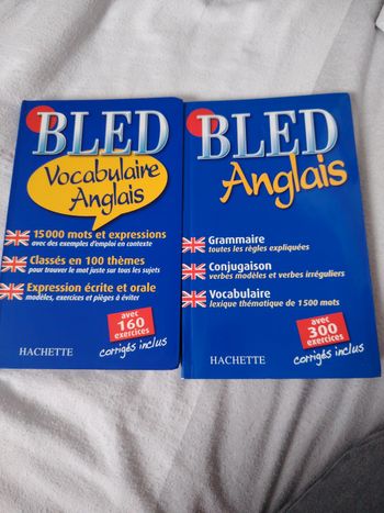 Lot de 2 bled anglais