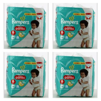 Lot de 232 Couches Pampers Baby Dry Pants 14-19KG Taille 6 Neuf