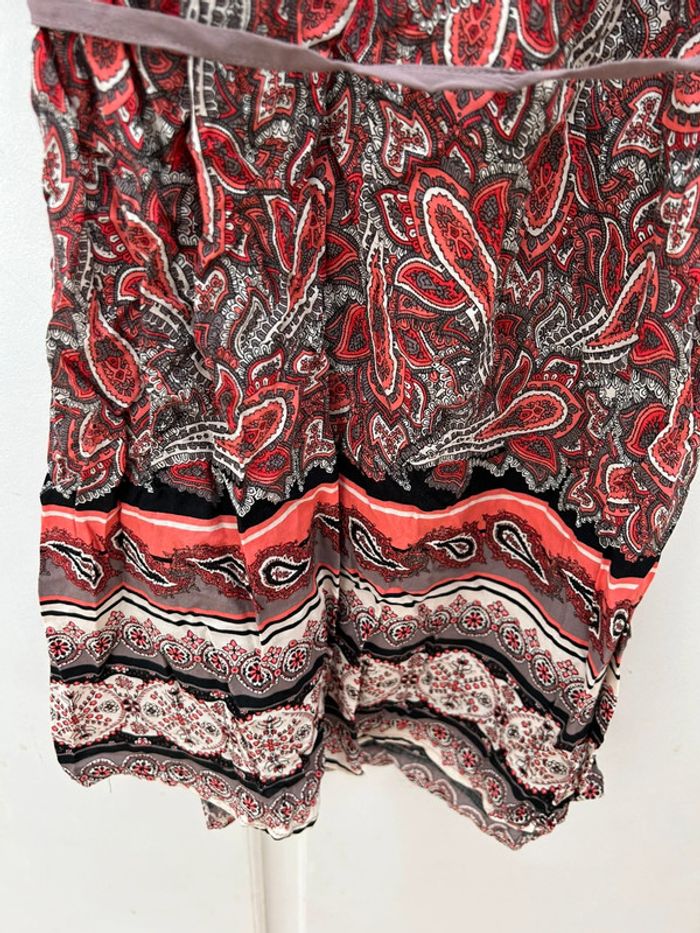 Robe d’été avec ceinture -woman taille 38 fleurs baroques - photo numéro 2