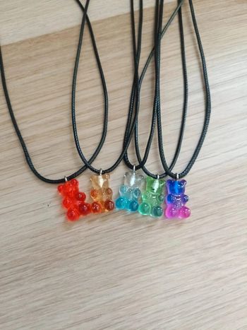 Lot de 5 colliers nounours