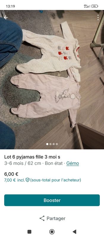 Lots 6 pyjamas 3 mois