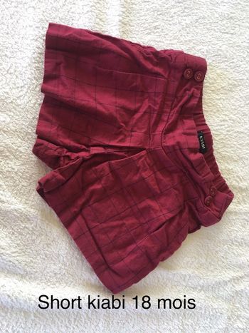 Short kiabi 12 mois