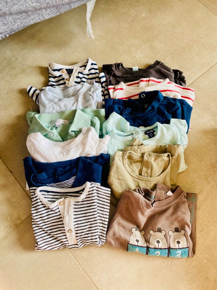 Lot de 12 manche longes 12 mois