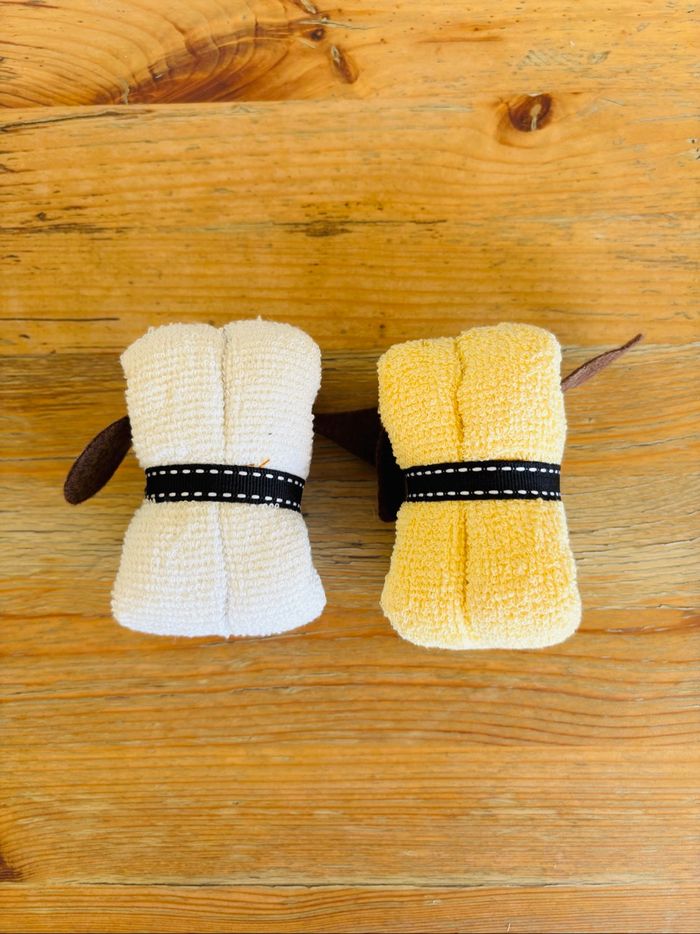 Lot de 2 serviettes décoratives chiens - photo numéro 2