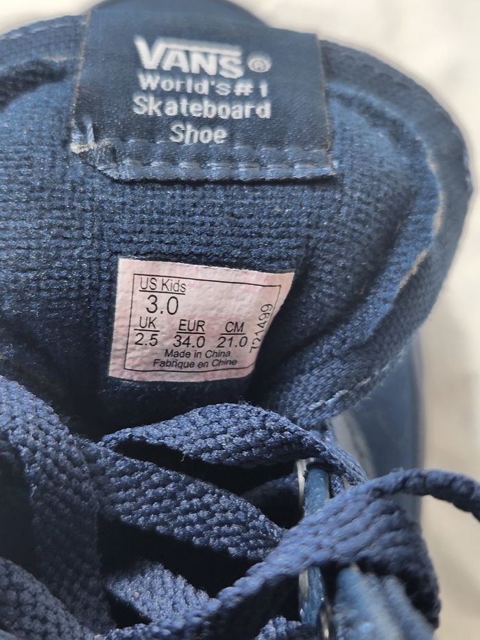 🌹👟vans sk8-hi bleu marine kids - stock très limité ! - photo numéro 4