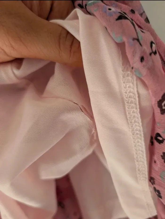 Robe d'été courte vintage rétro champêtre romantique rose fleuri taille 36 - photo numéro 8