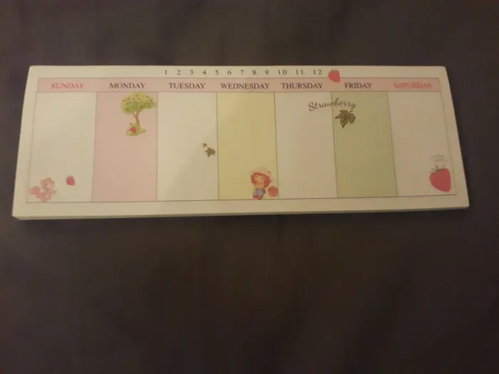 Post-it organiser/planner hebdomadaire - Charlotte aux fraises - neuf