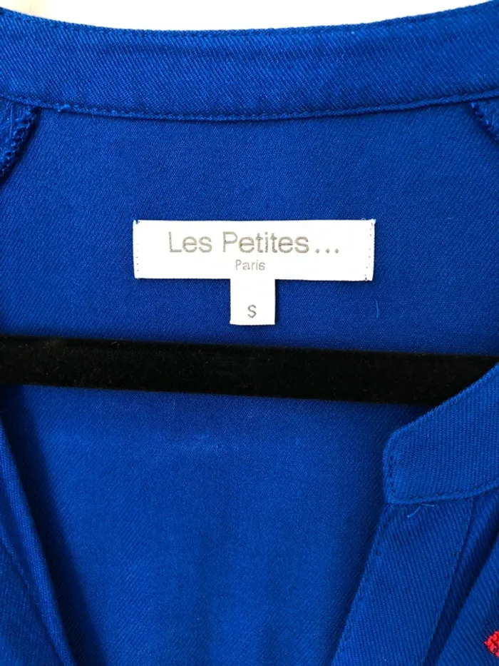 Robe bleu électrique brodée Les Petites taille S neuve - photo numéro 4