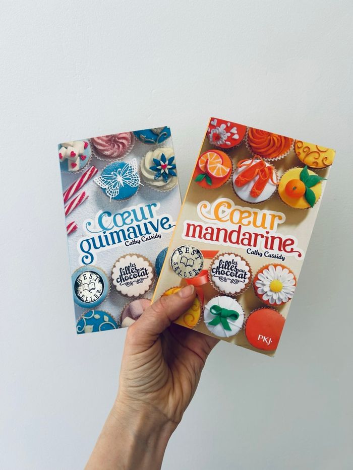 Lot livres enfant les filles au chocolat coeur guimauve et cœur mandarine Cathy Cassidy - photo numéro 1