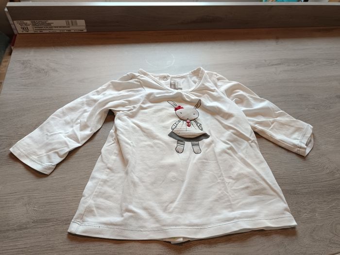 T-shirt fille manches longues 12 mois