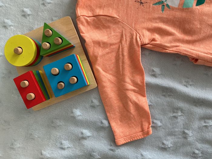 pyjama grenouillère en coton abricot 9 mois gémo - photo numéro 8
