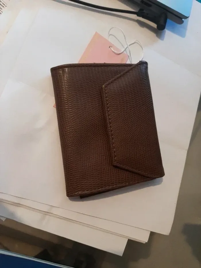 Porte monnaie femme marron neuf - photo numéro 4