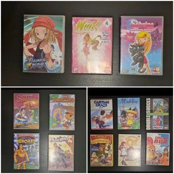 Lot de 13 DVD de dessins animés