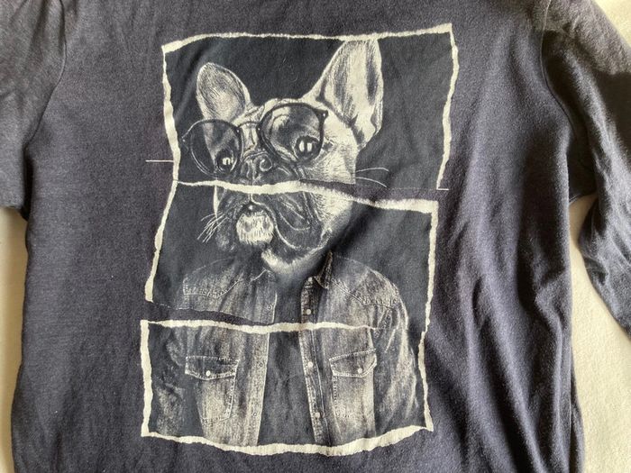 Tee-shirt manches longues kiabi 8 ans chien - photo numéro 2