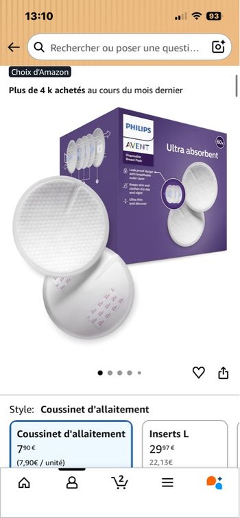 Coussinet d’allaitement