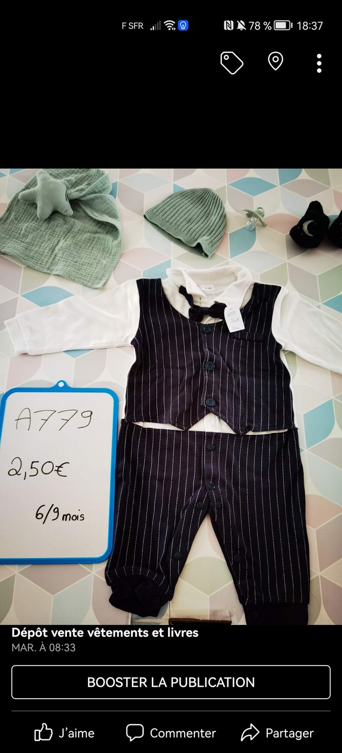 Ensemble garçon 6/9 mois