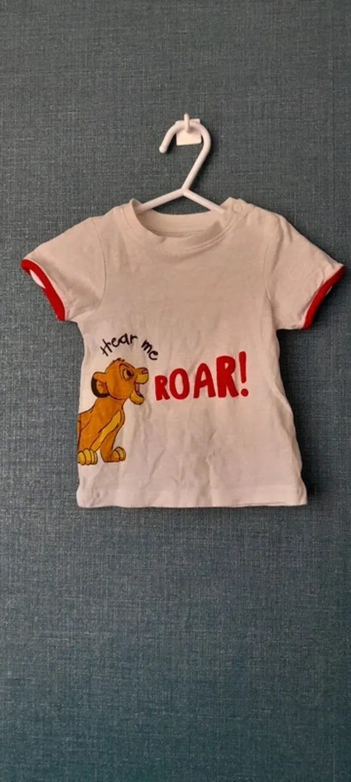 T-shirt manche courte - Taille 3 mois - Disney Baby / Simba
