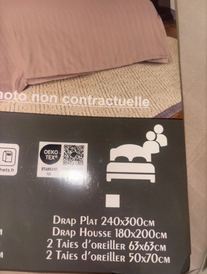 Parure de draps pour deux personnes