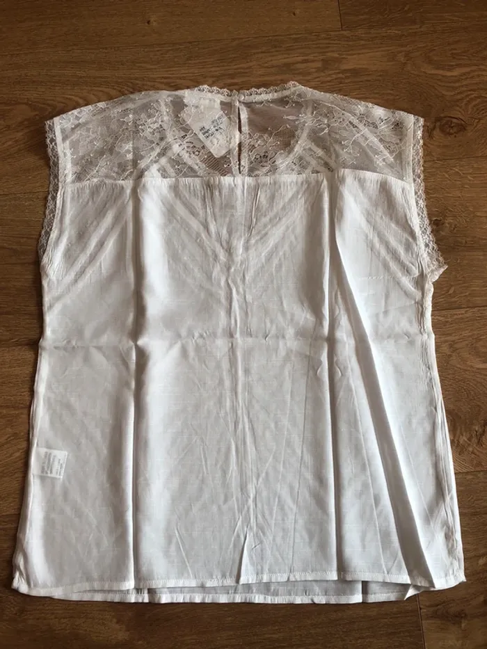 Haut été top blanc dentelle - photo numéro 5