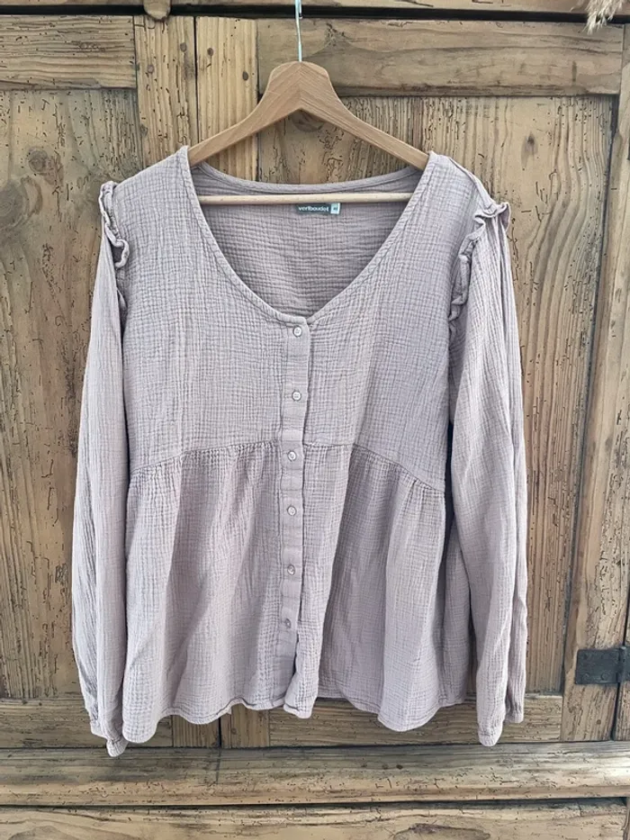 Blouse grossesse gaz de coton verbaudet rose t 46