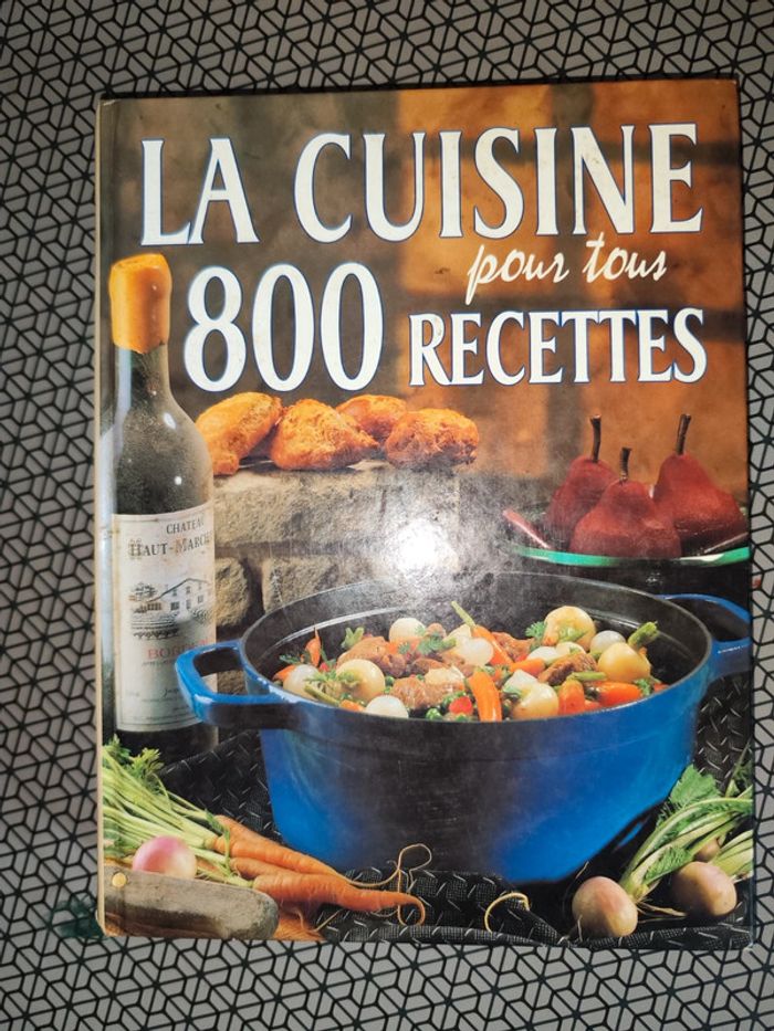 Livre ancien de cuisine