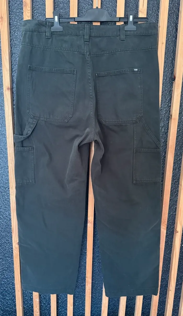 Jean Cargo BZB - Coupe Droite - Vert Kaki Foncé limite noir - Taille 44 - Neuf - Valeur 25€ - photo numéro 4