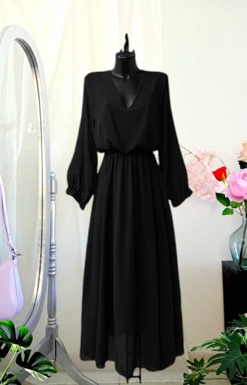 Robe longue noire taille unique nouvelle collection