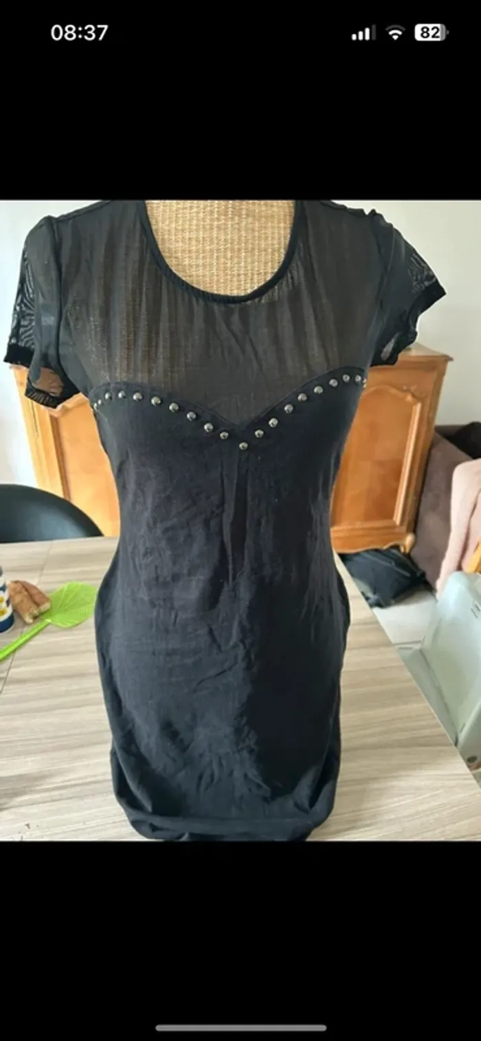 Robe noir à dentelle H&M