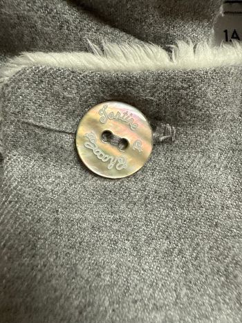 Magnifique manteau gris fourré – 1 an – Tartine et Chocolat – neuf