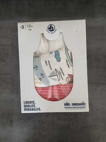 lot 3 bodies sans manches garcon petit bateau 74 cm 12 mois