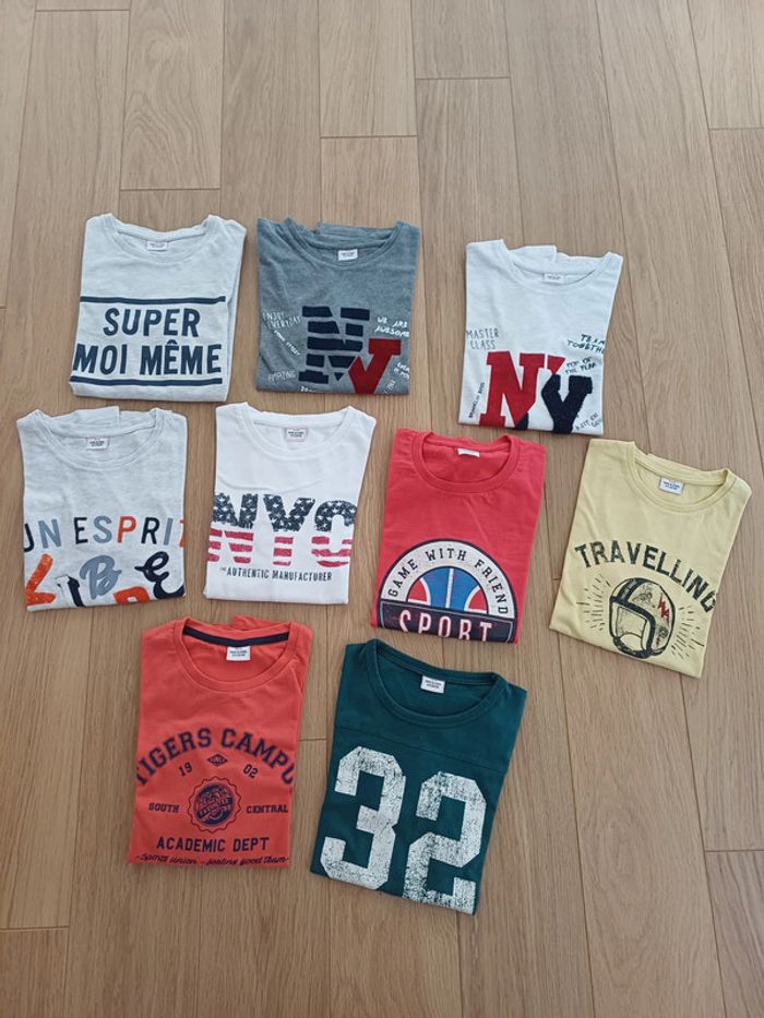 Lot de 9 tee-shirts à ML en 12 ans