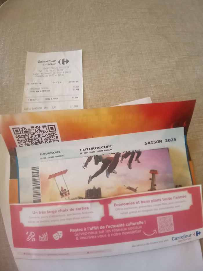 Vends 3 billets d'entrée Parc futuroscope - photo numéro 4