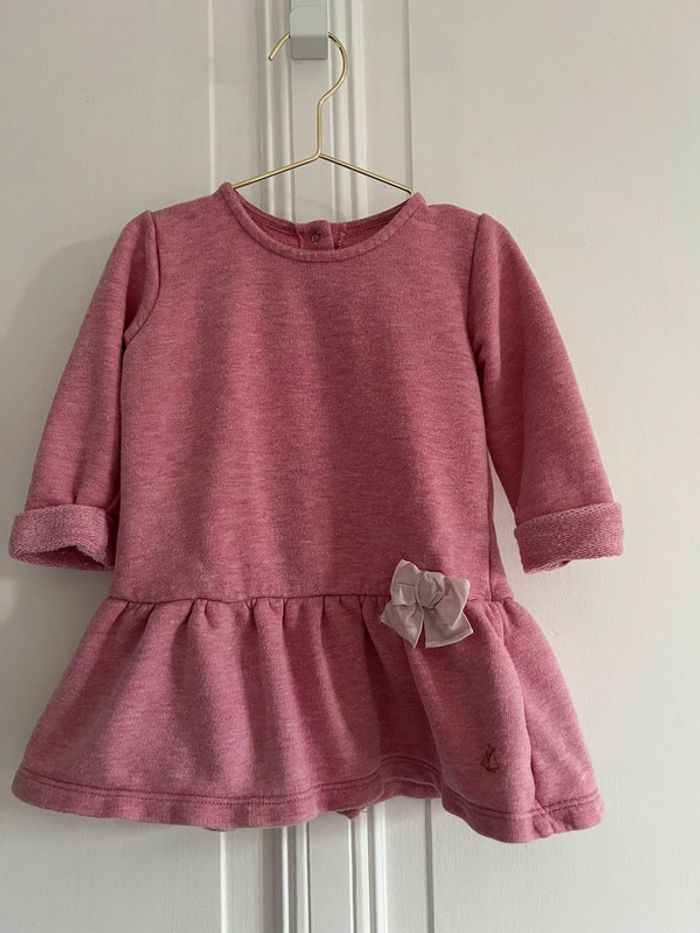 Robe petit bateau rose 12 mois